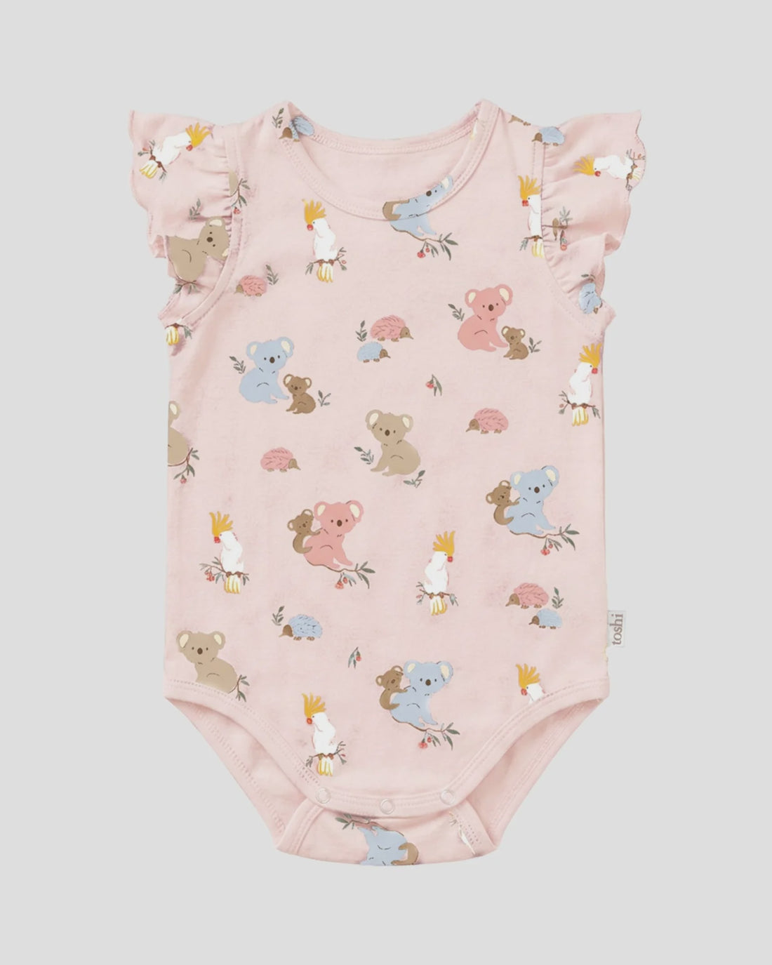 Onesie S/S Frill Arcadia Gumnut Babies Blossom - Toshi