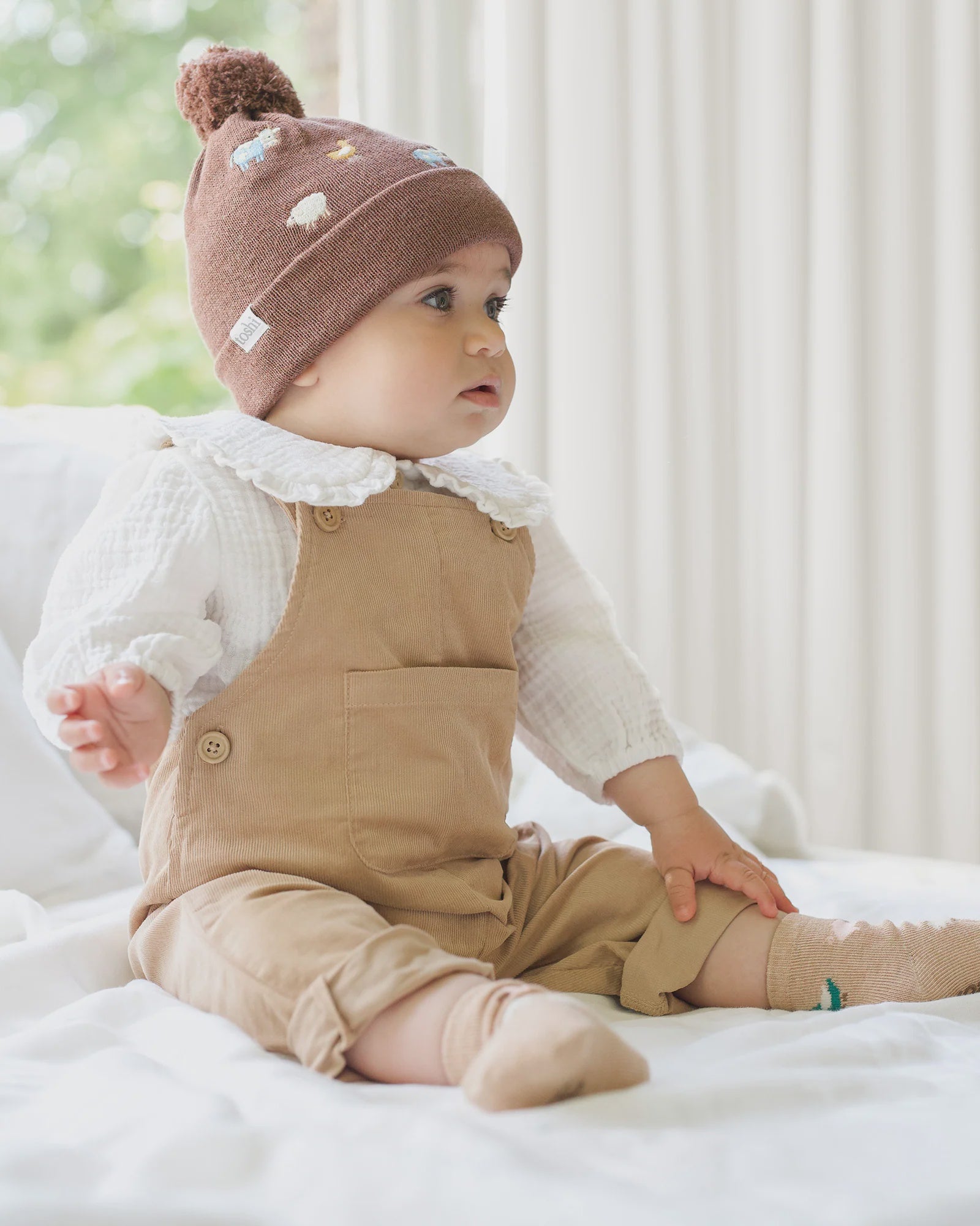 Baby Overalls Corduroy Quincy Driftwood Toshi
