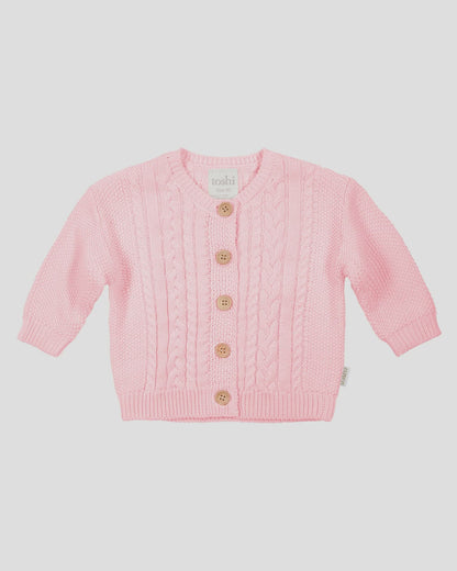 Organic Cardigan Yummy Misty Rose Toshi