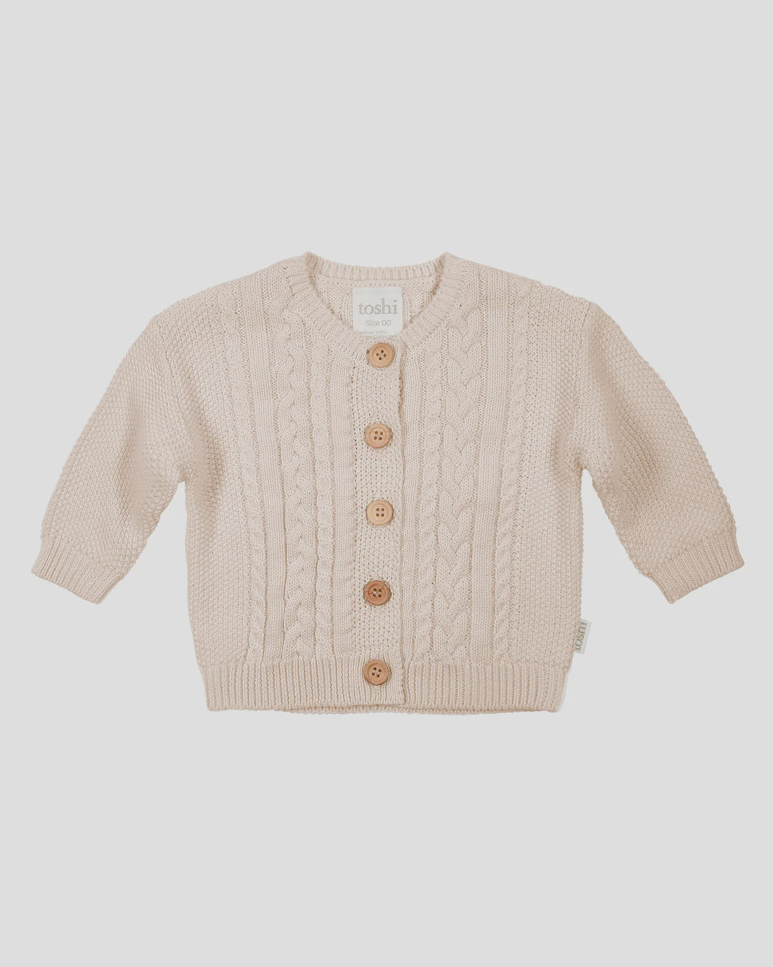 Organic Cardigan Yummy Oatmeal Toshi