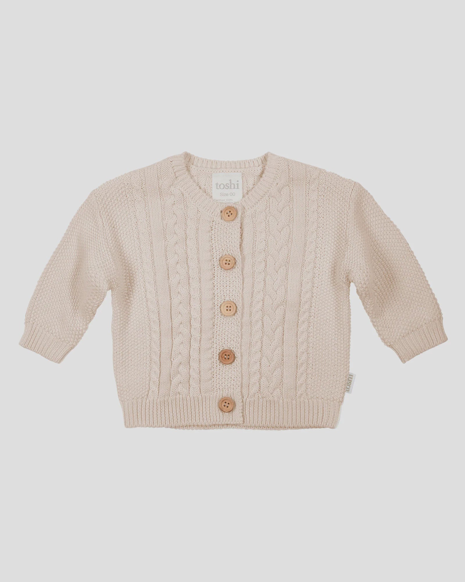 Organic Cardigan Yummy Oatmeal Toshi