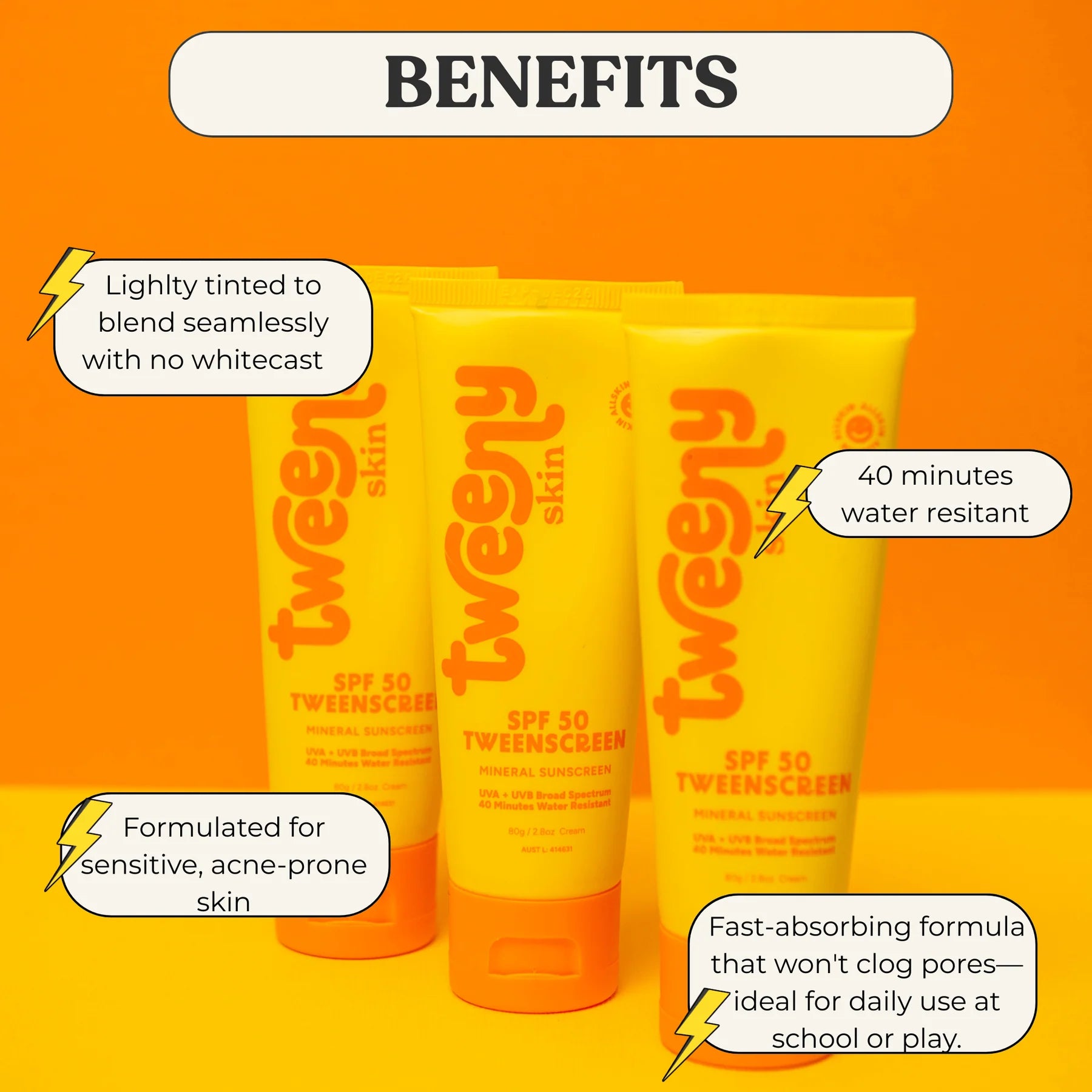TweenScreen SPF50+ Sunscreen Tweeny Skin