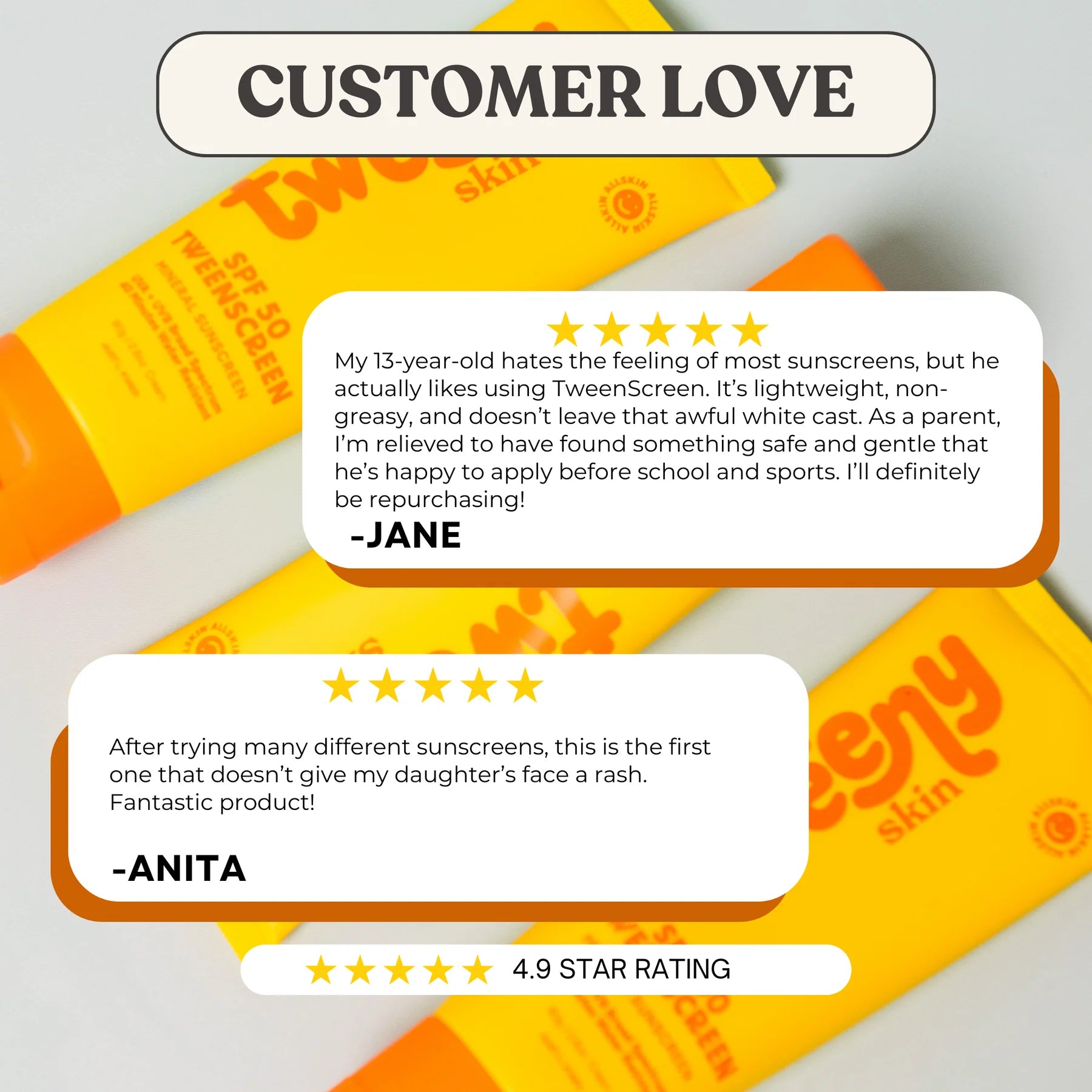 TweenScreen SPF50+ Sunscreen Tweeny Skin