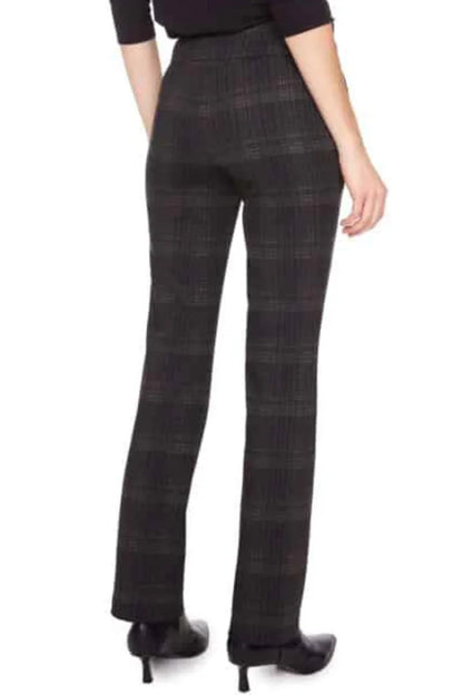 Dark Plaid Full Length Ponte Pant Up!