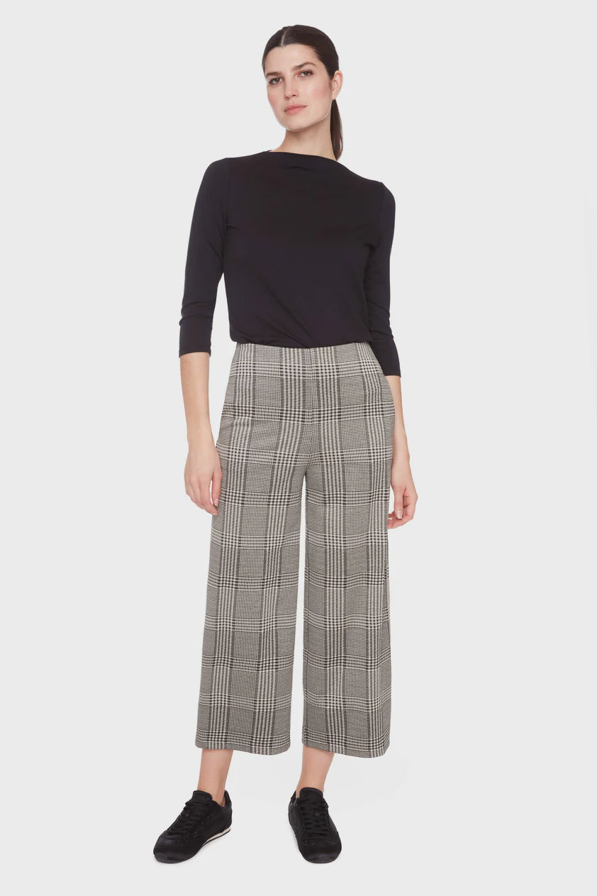 Cropped Wide Leg Knit Pant Up!