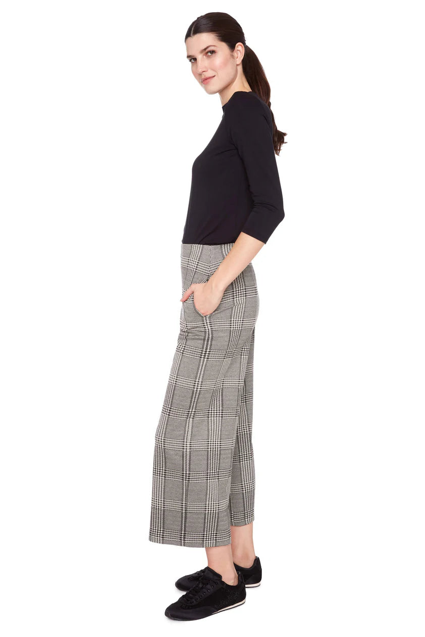 Cropped Wide Leg Knit Pant Up!