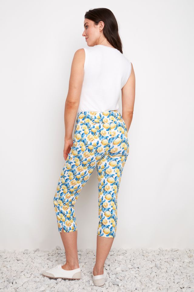 Lemon Blossom Techno Vented Capri Pant - Up!