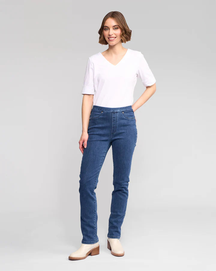 Bay Pull On Brushed Indigo - Vassalli