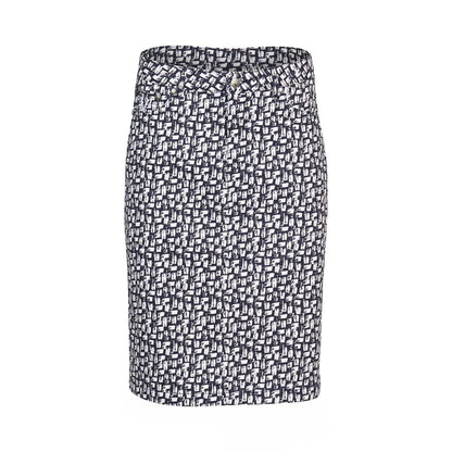 372AV Printed Lightweight Skirt with Centre Back Vent