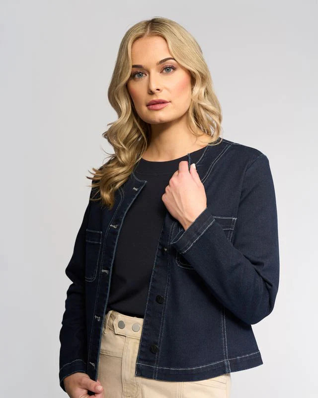 Cable Jacket Ink Denim