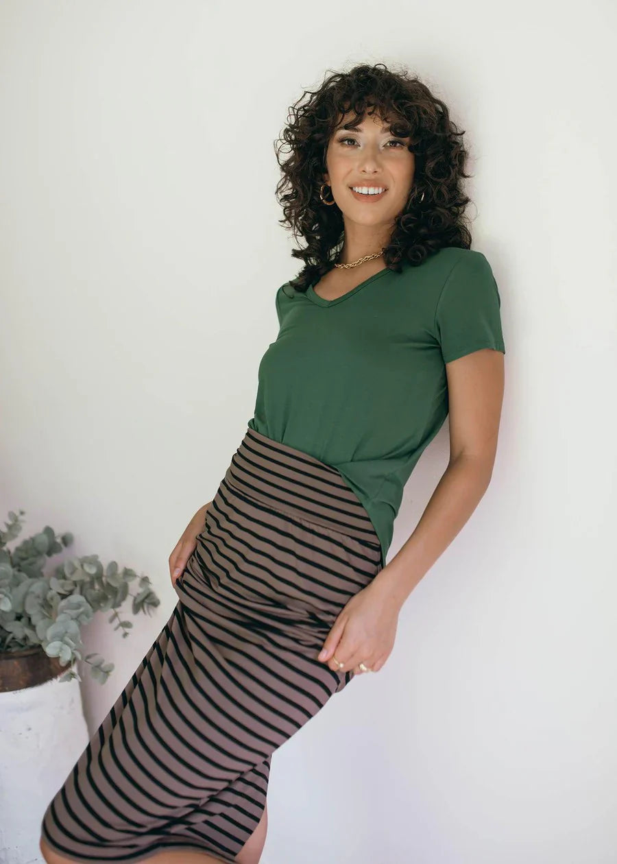 Veronica Bamboo V Neck Tee