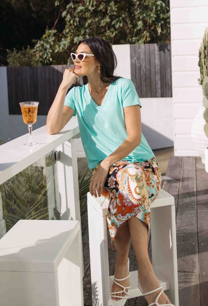 Veronica Bamboo V Neck Tee