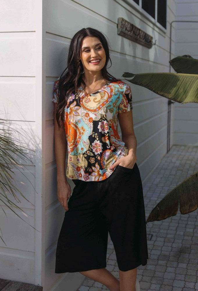 Veronica Bamboo V Neck Tee