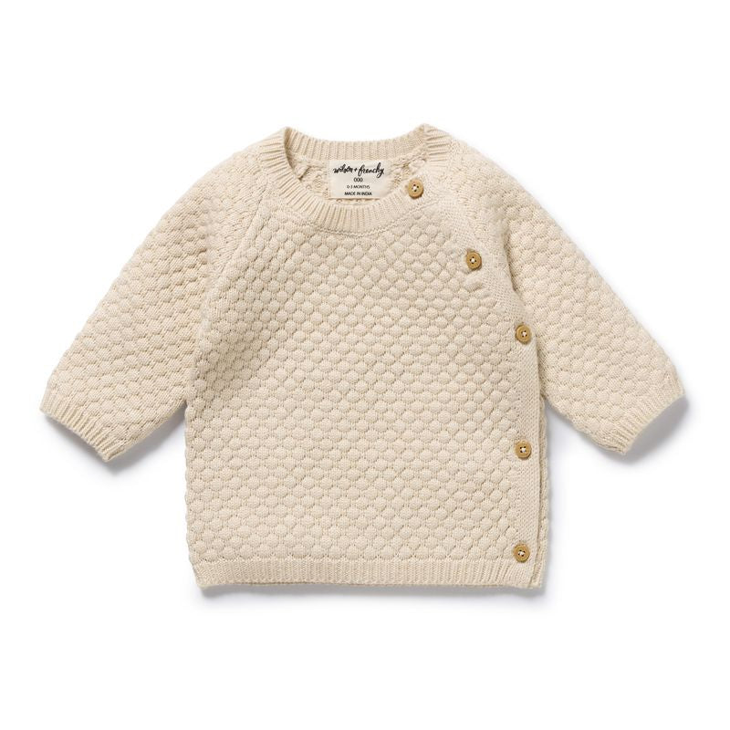 Organic Knitted Bubble Kimono Cardigan - Wilson + Frenchy