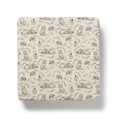 Organic Cot Sheet Foxglove Forest - Wilson + Frenchy
