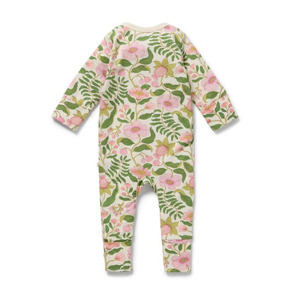 Organic Zipsuit with Feet Ma Fleur - Wilson + Frenchy