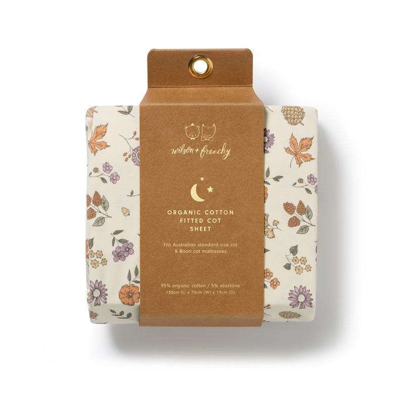 Organic Cot Sheet Maple Glow - Wilson + Frenchy