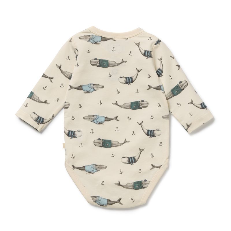 Organic Bodysuit Woolly Whales - Wilson + Frenchy