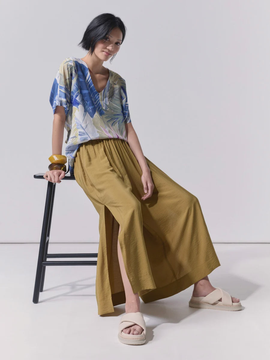 Radiant Meadow Print Top - Marco Polo