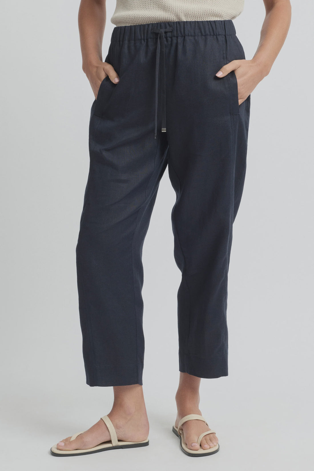 Tirari Slim Pant Navy - Yarra Trail