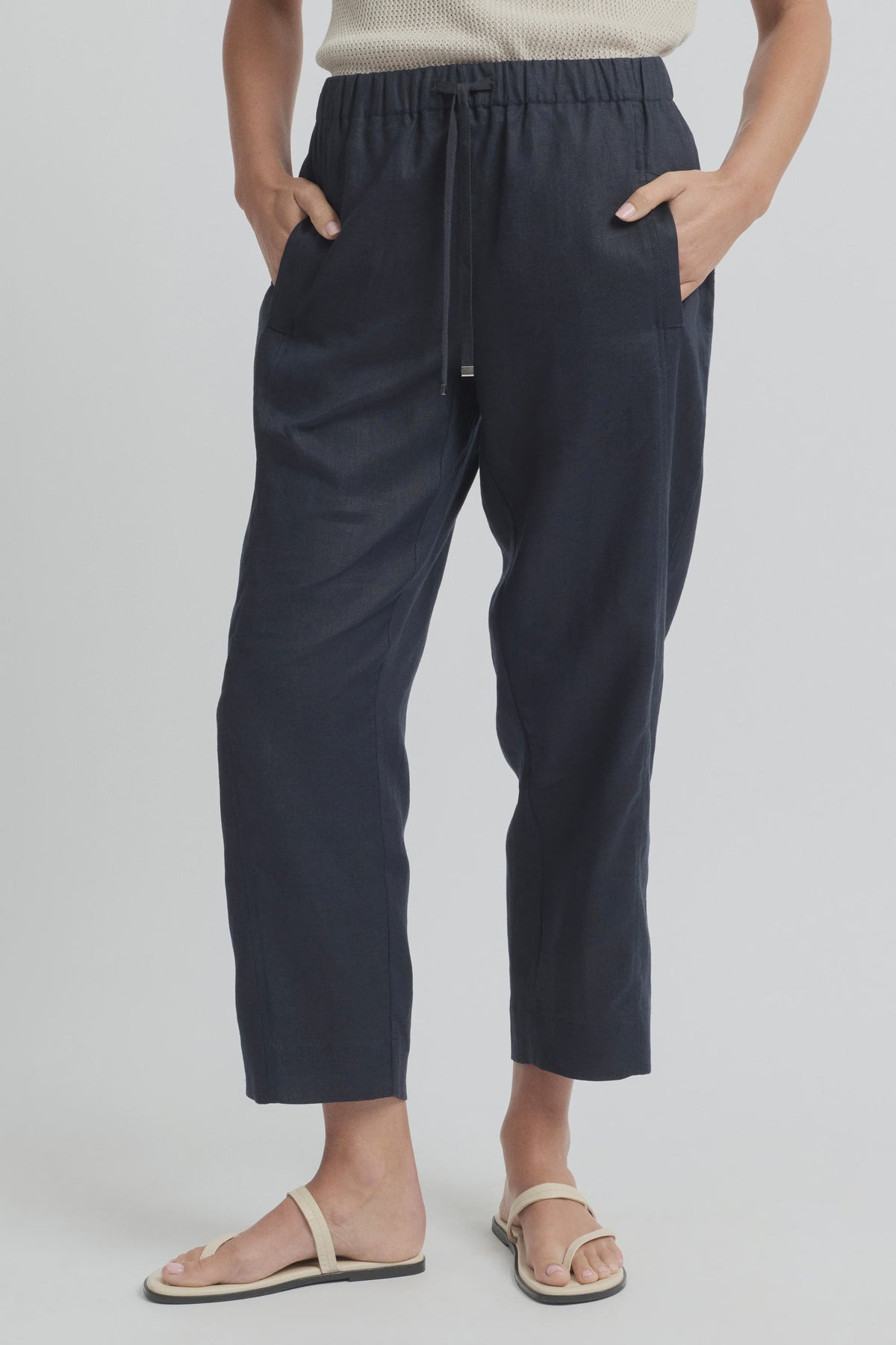 Tirari Slim Pant Navy - Yarra Trail