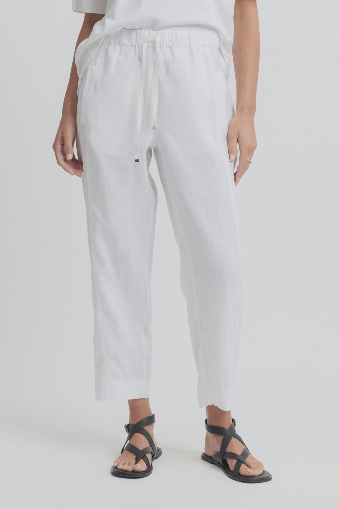 Yarra-trail-Tirari-Slim-Linen-Pant-White-Swannies-Clothing-Merimbula