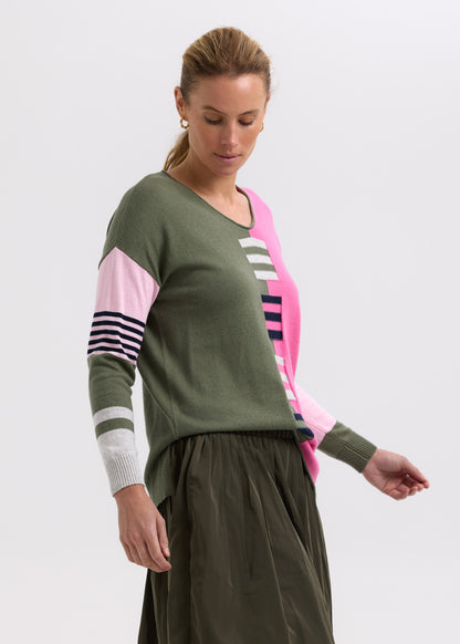 ZP7714 Ladder Stripe V Top