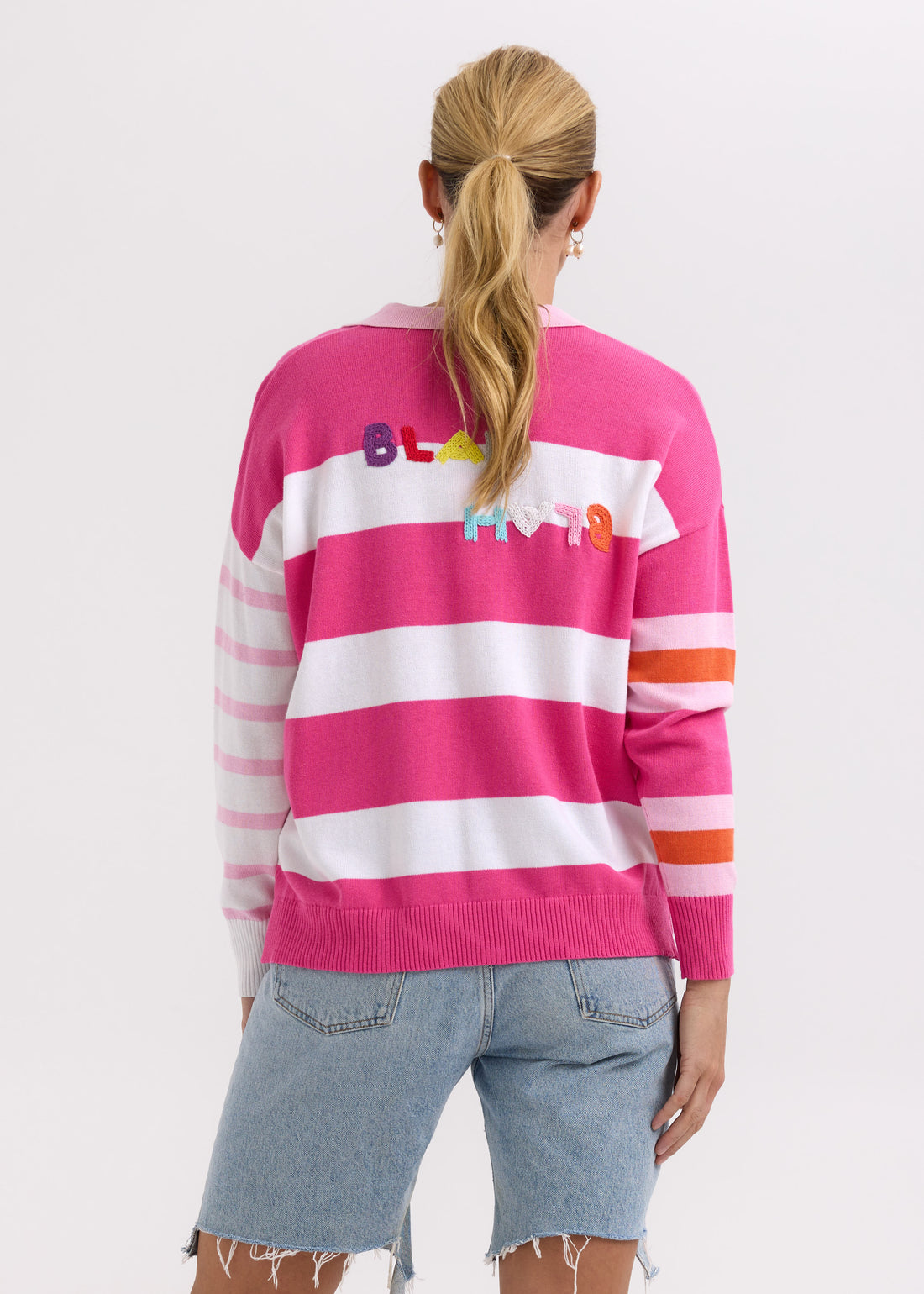 ZP7723 Blah Blah Rugby Top