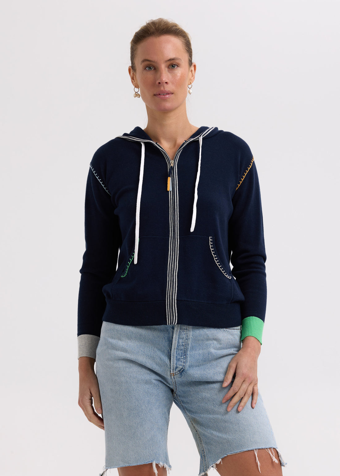 ZP7725 Heart Embroidery Hoodie