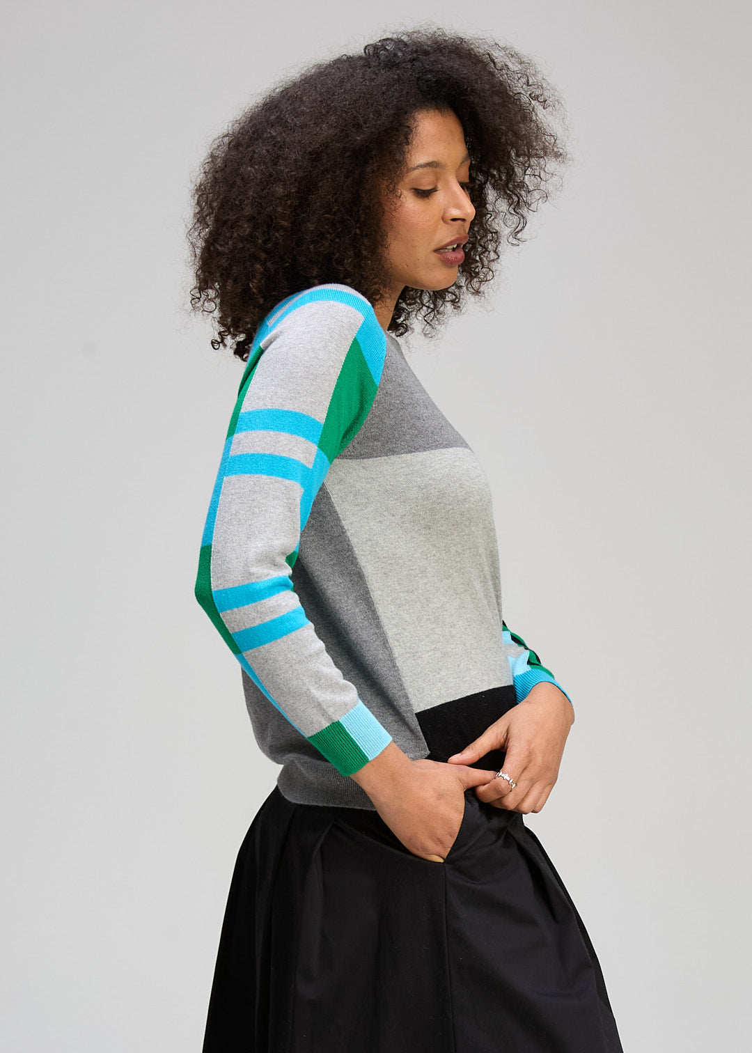 Colour Block Jumper ZP8127 Zaket &amp; Plover