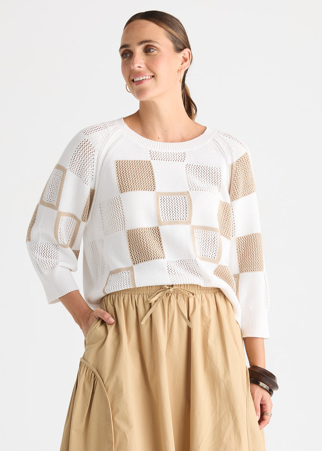 Patch Pointelle Top White - Zaket &amp; Plover