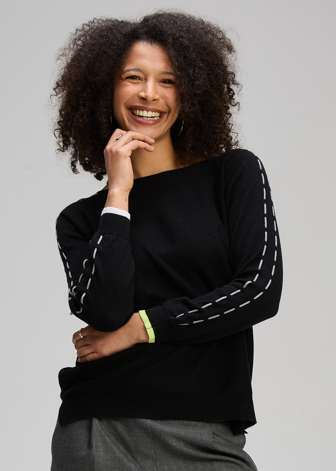 Threaded Sleeve Jumper Zaket &amp; Plover