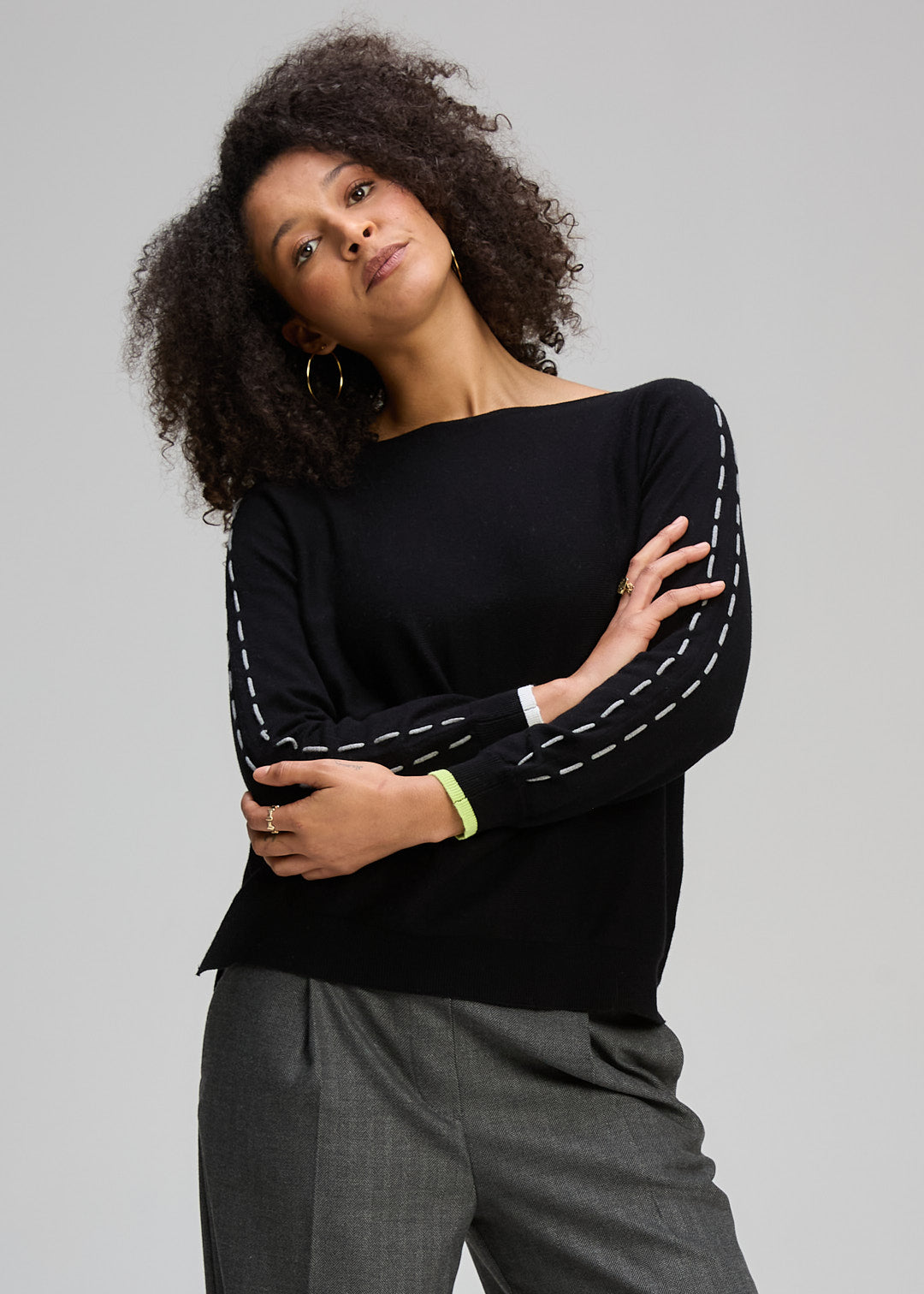 Threaded Sleeve Jumper Zaket &amp; Plover