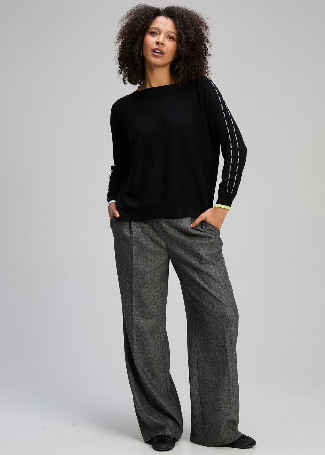 Threaded Sleeve Jumper Zaket &amp; Plover