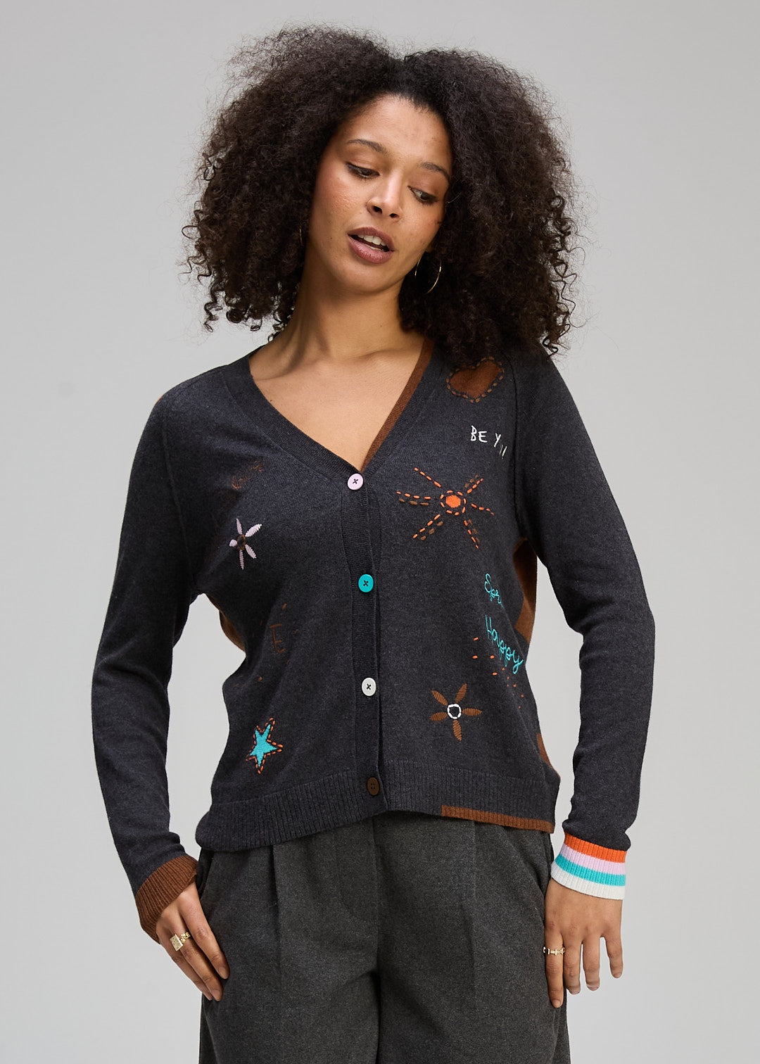 Good Energy Cardi Charcoal Zaket &amp; Plover