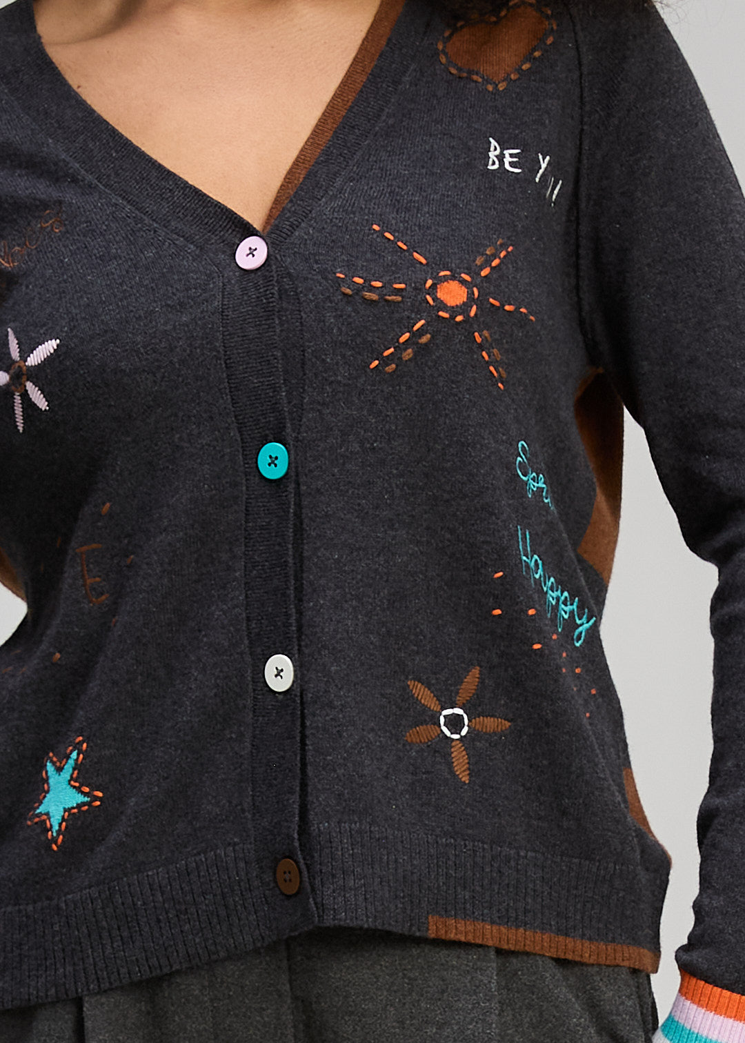 Good Energy Cardi Charcoal Zaket &amp; Plover