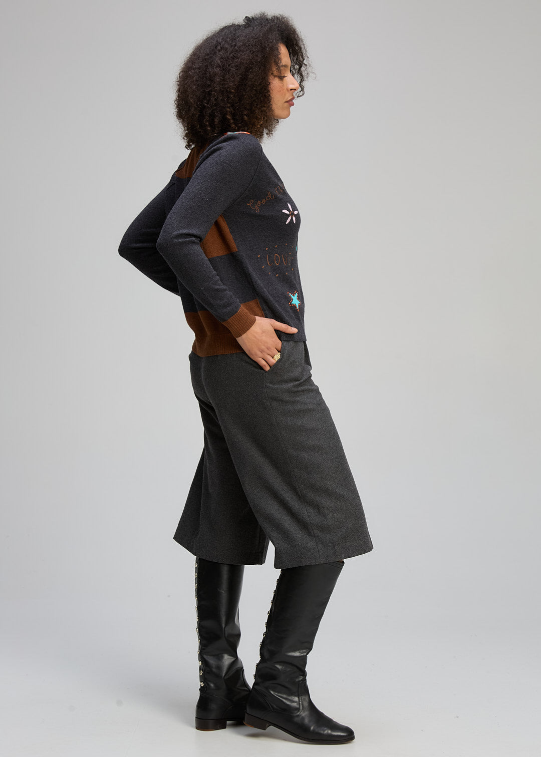 Good Energy Cardi Charcoal Zaket &amp; Plover