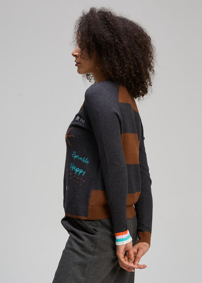 Good Energy Cardi Charcoal Zaket &amp; Plover