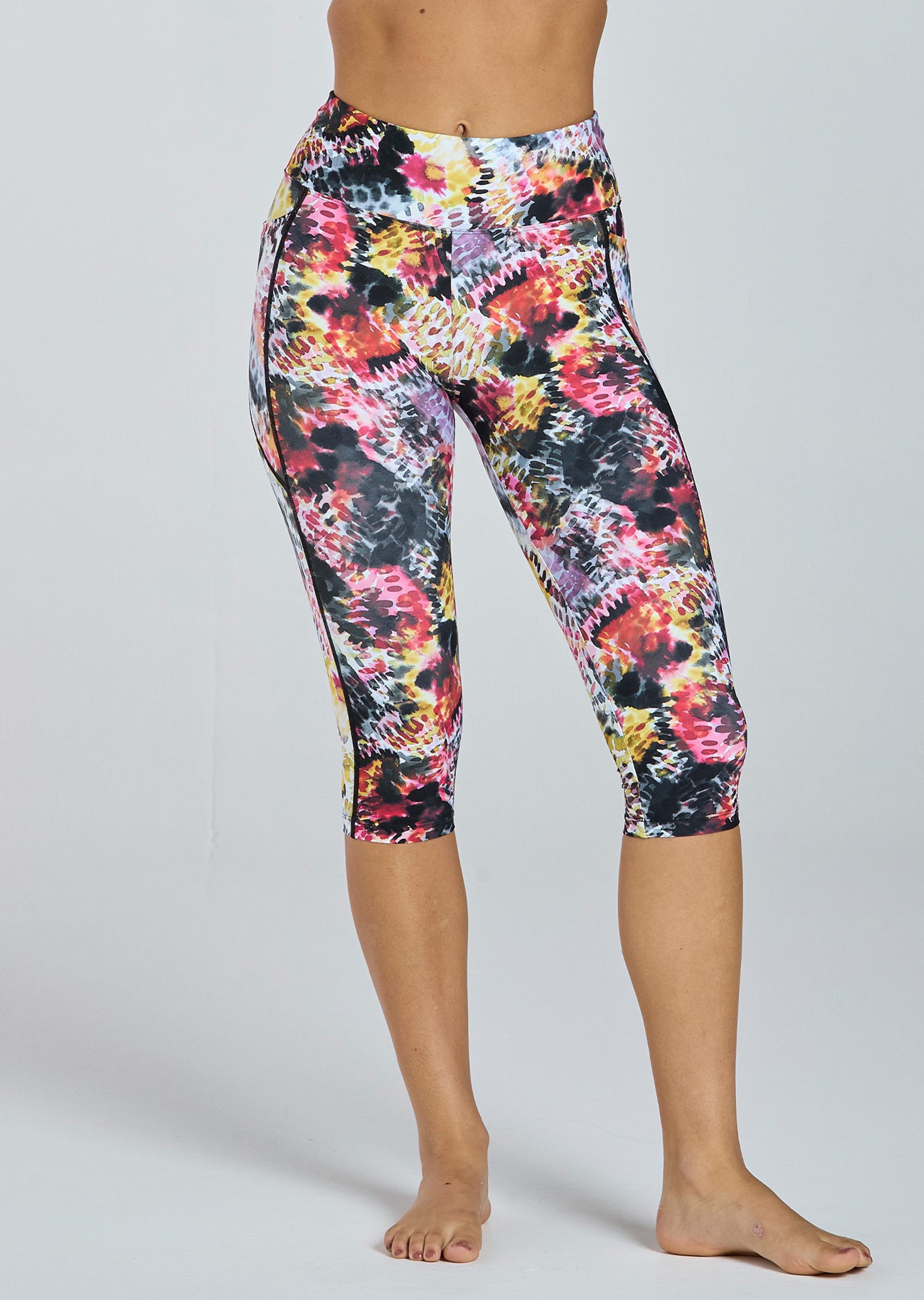 Colourblock Dual Pocket 3/4 Legging
