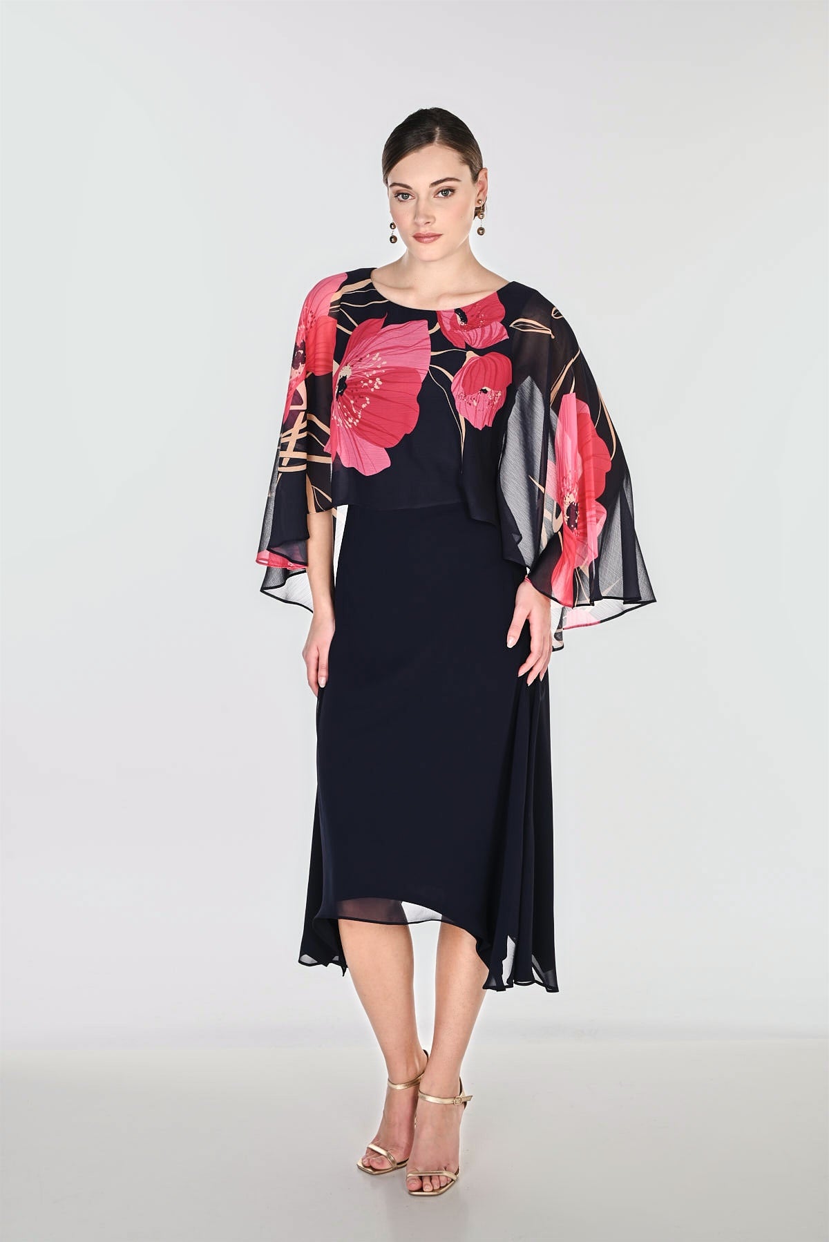 Floral A-line Midi Dress - Frank Lyman