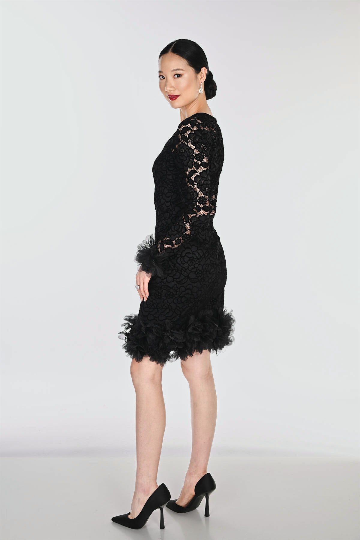 Floral Formal Dress Black - Frank Lyman