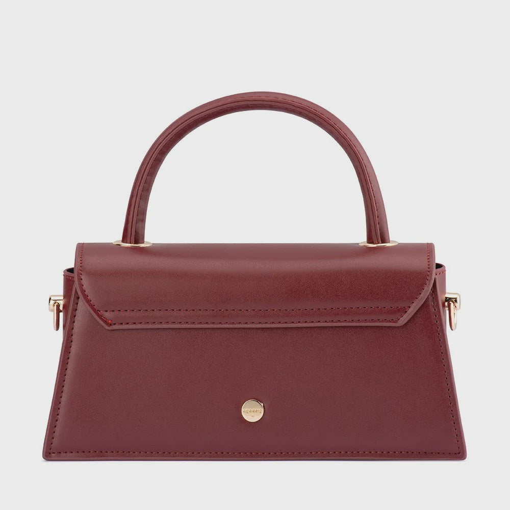 Hailey Top Handle Bag  - Burgandy - OB6517