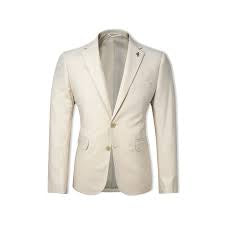 Matteo Notch Lapel Wool Blend With Stretch Jacket - Oatmeal - Varce Italia
