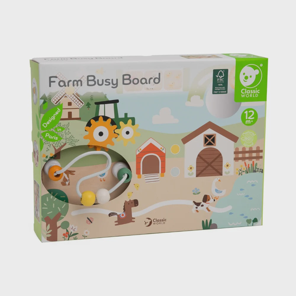Wooden Farm Busy Board - Johnco