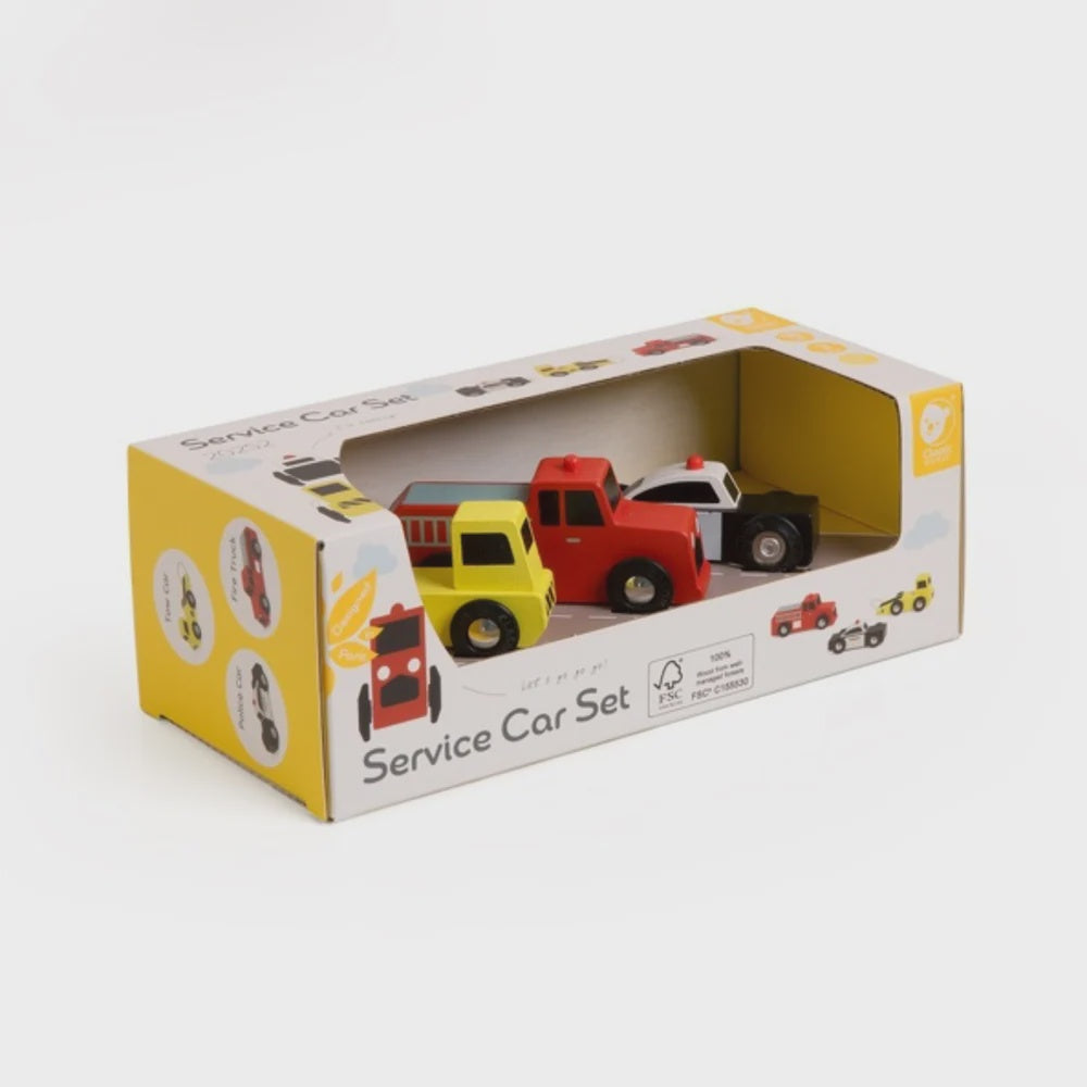 Classic World Wooden Service Car Set - Johnco