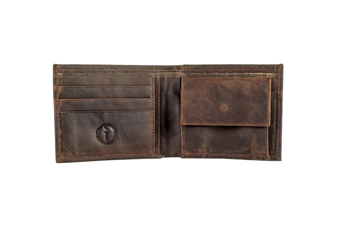 Mens Leather Wallet - Open - Pocket