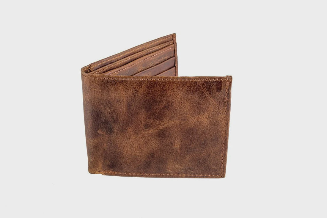 Mens Leather Wallet Open Slot