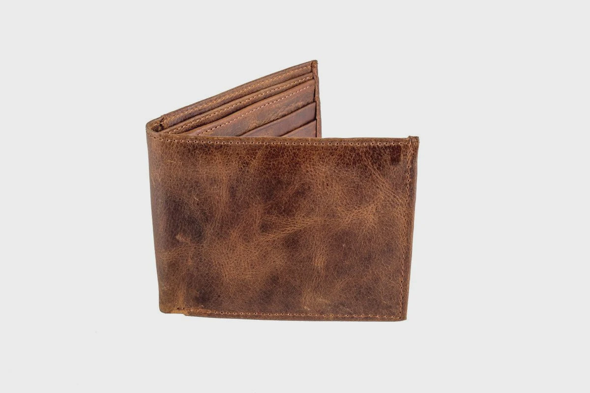 Mens Leather Wallet Open Slot