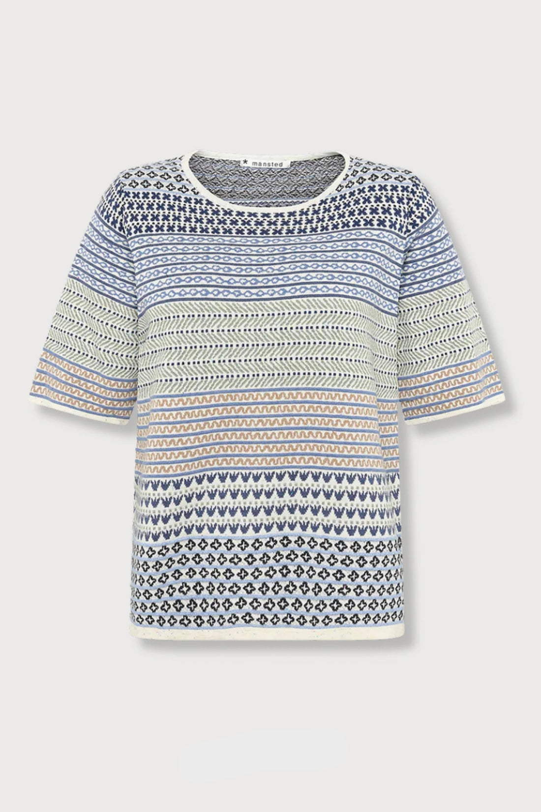Hilde Eco Jacq Tee Drk Blue - Mansted