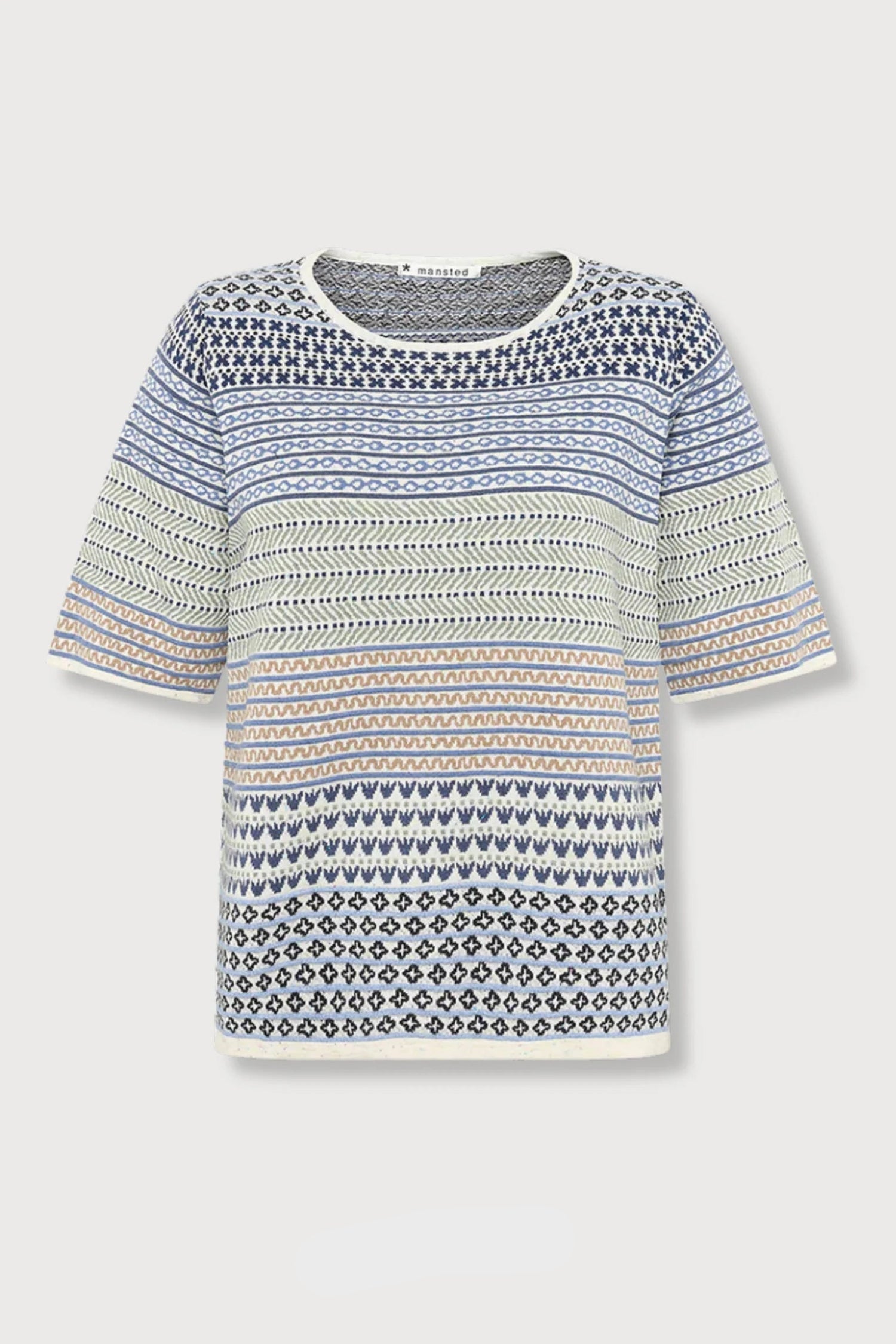 Hilde Eco Jacq Tee Drk Blue - Mansted